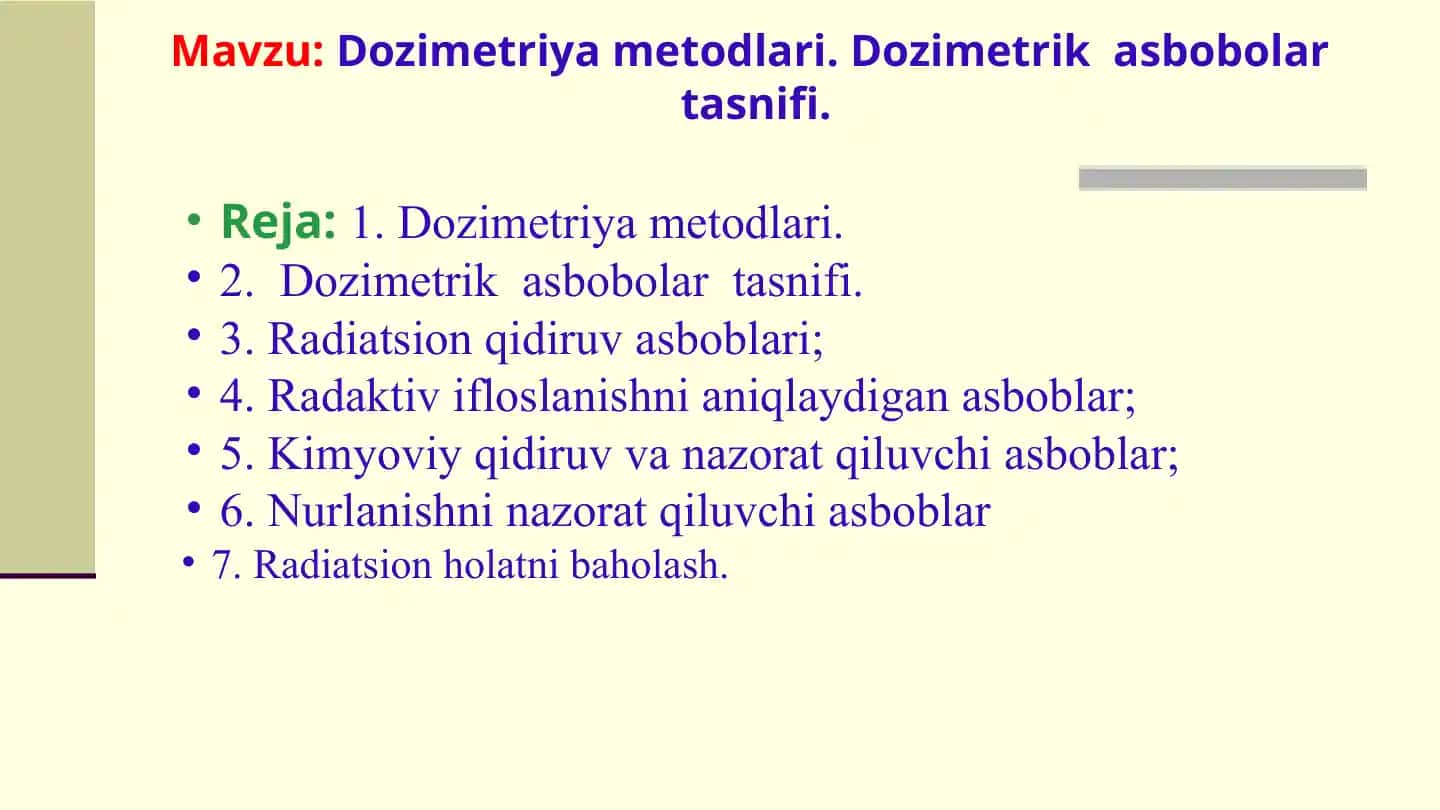Dozimetriya metodlari