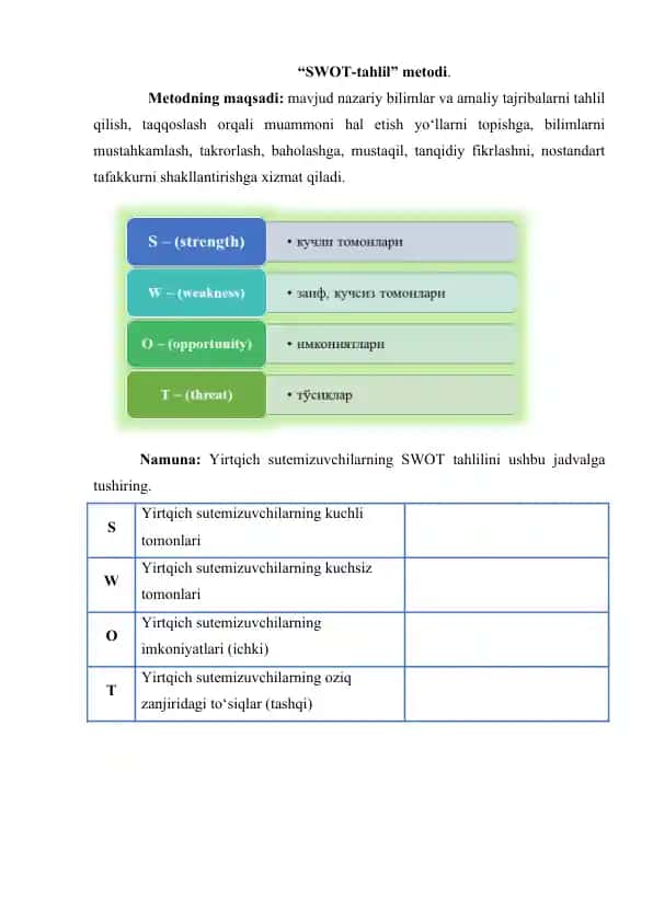 SWOT-tahlil metodi