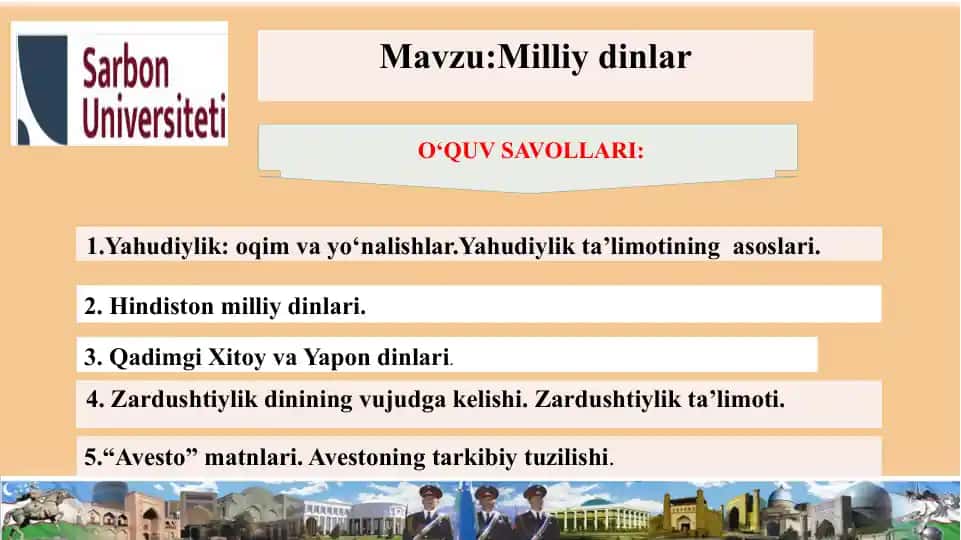 Yahudiylik: oqim va yo‘nalishlar.Yahudiylik ta’limotining asoslari.