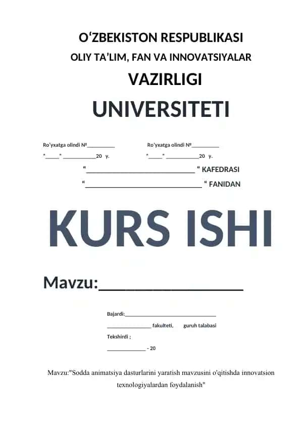 Sodda animatsiya dasturlarini yaratish mavzusini o'qitishda innovatsion texnologiyalardan foydalanish