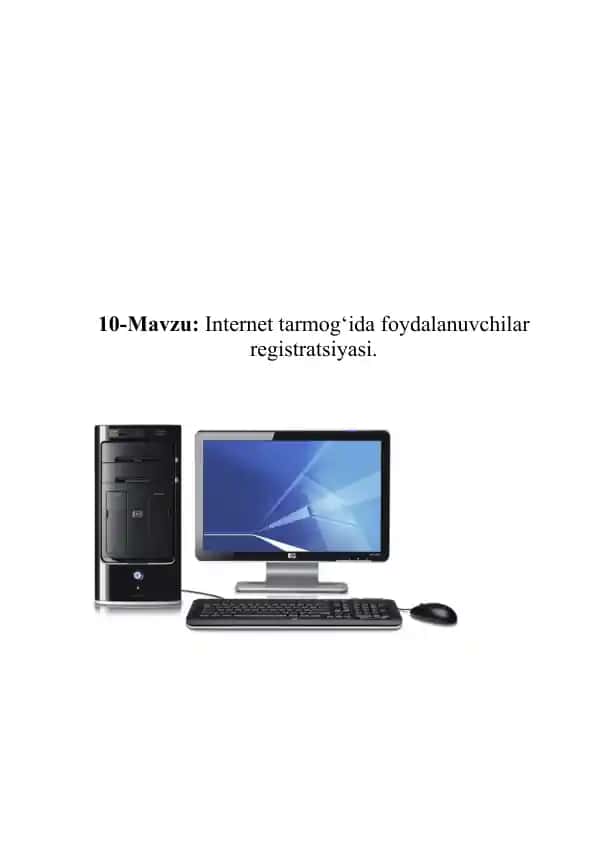Internet tarmog‘ida foydalanuvchilar registratsiyasi