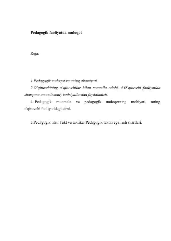 Pedagogik muloqot