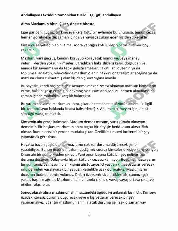 Milli sertifika sınavına hazırlık için tüm atasözler ve cevaplar