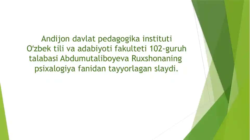 Slayd "Yosh va Pedagogik Psixologiya Fanining Tadqiqot Metodlari"