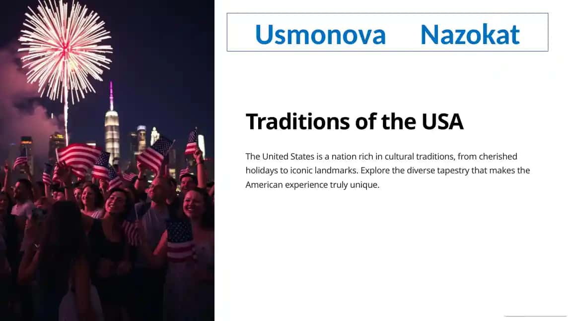 Traditions of the USA