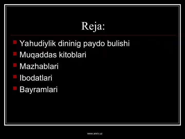Yahudiylik dinining paydo bulishi