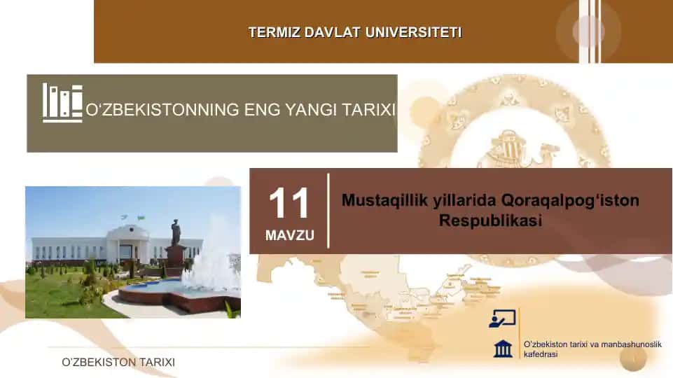 Qoraqalpog‘iston Respublikasi Tarixi