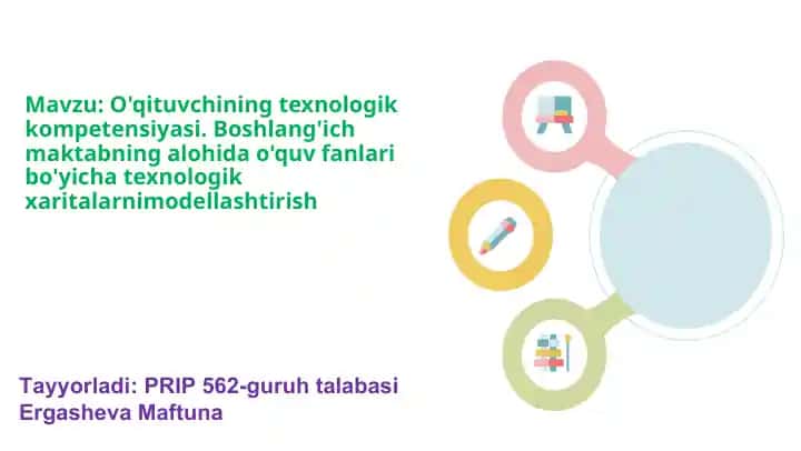 O'qituvchining texnologik kompetensiyasi