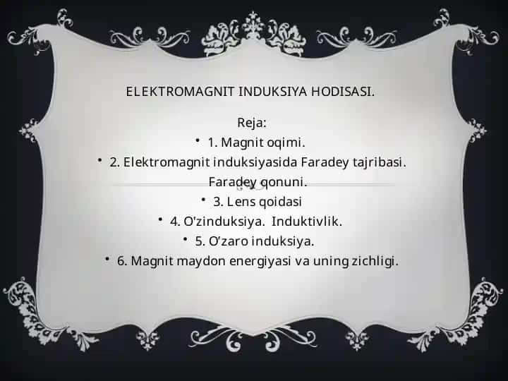 ELEKTROMAGNITINDUKSIYA HODISASI