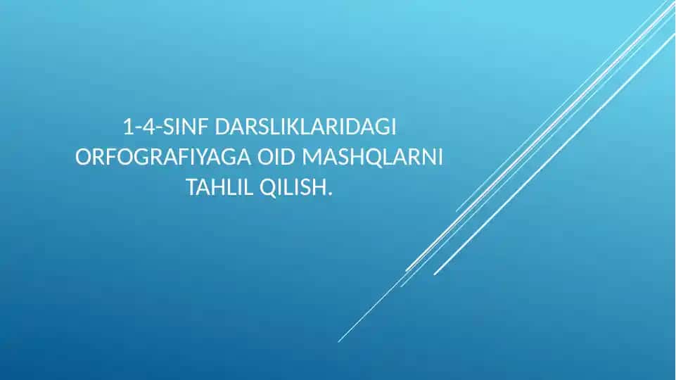 Orfografiyaga oid mashqlar