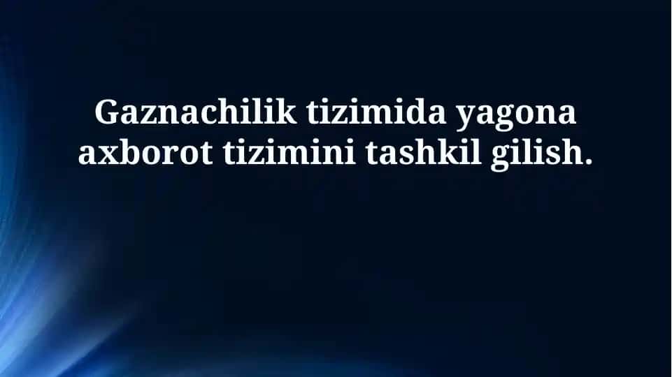 Gaznachilik tizimida yagona axborot tizimini tashkil gilish