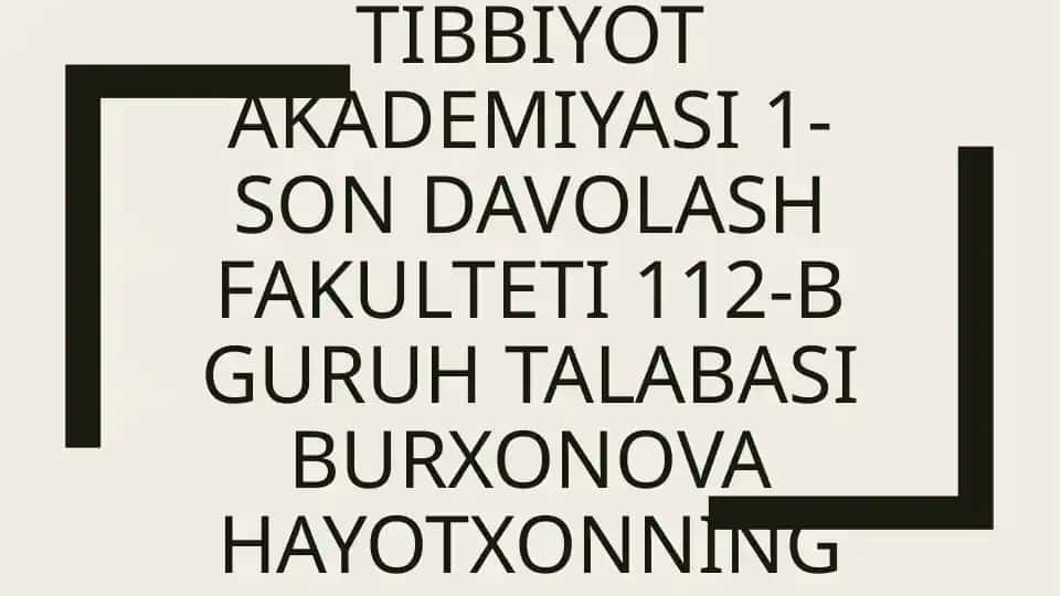 O'zbekistonda Tibbiy Turizmni Rivojlantirish