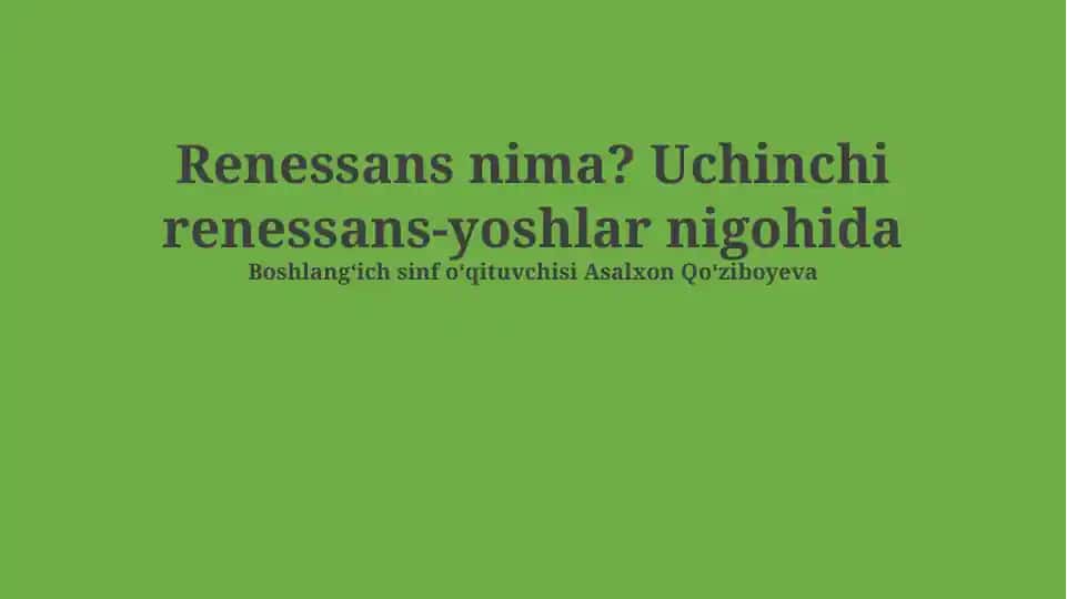 Uyg'onish Davri