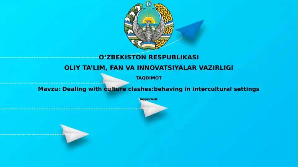 Dealing with culture clashes: behaving in intercultural settings