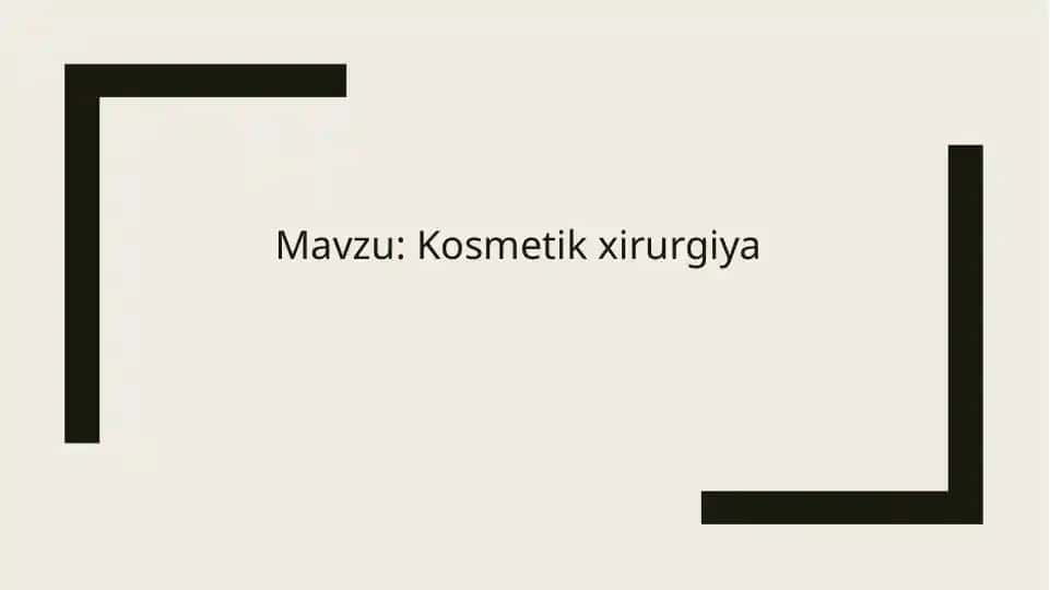 Plastikxirurgiya