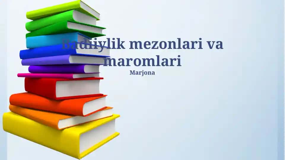 Badiiylik mezonlari va maromlari
