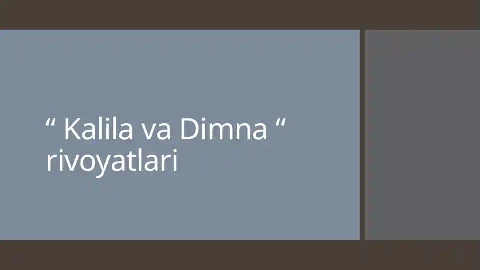 Kalila va Dimna