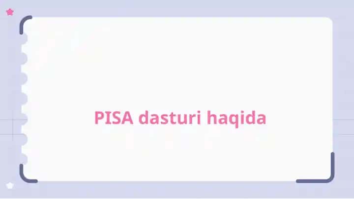 PISA dasturi