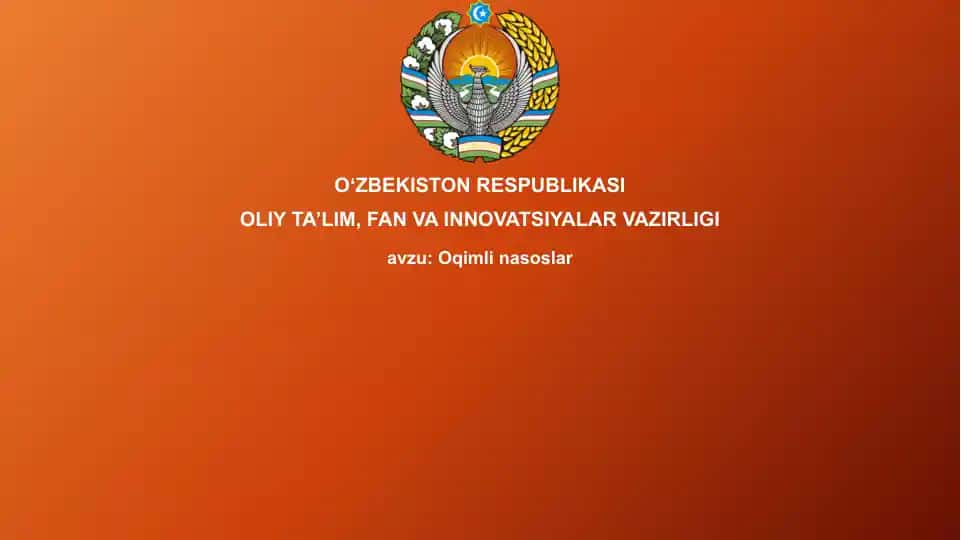 Oqim nasoslar