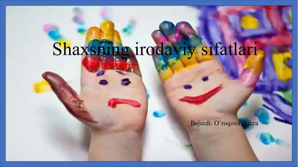 Shaxsning irodaviy sifatlari