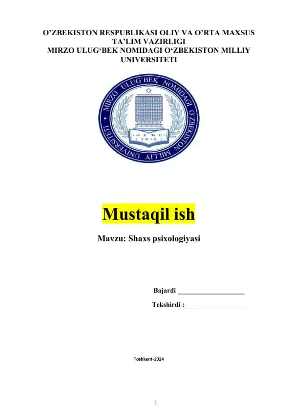 Shaxs psixologiyasi