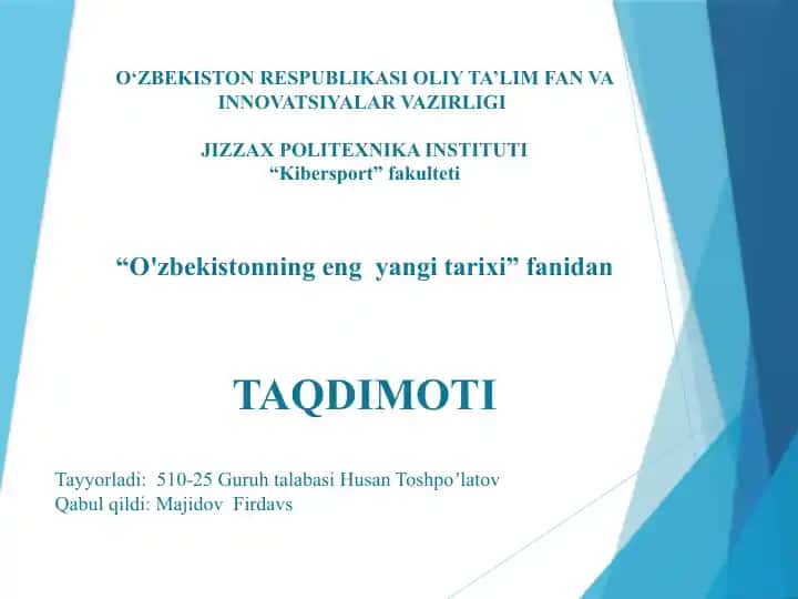 Oʻzbekistonning Markaziy Osiyoda tinchlik va barqarorlikni ta'minlashdagi oʻrni
