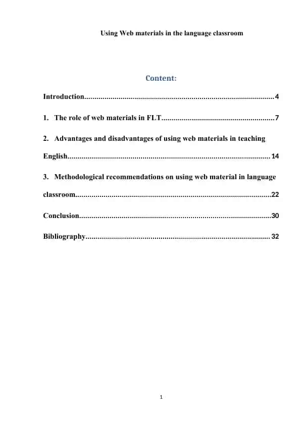 Using Web materials in the language classroom