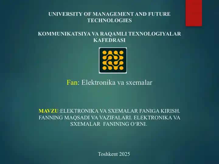 Elektronika va Sxemalar