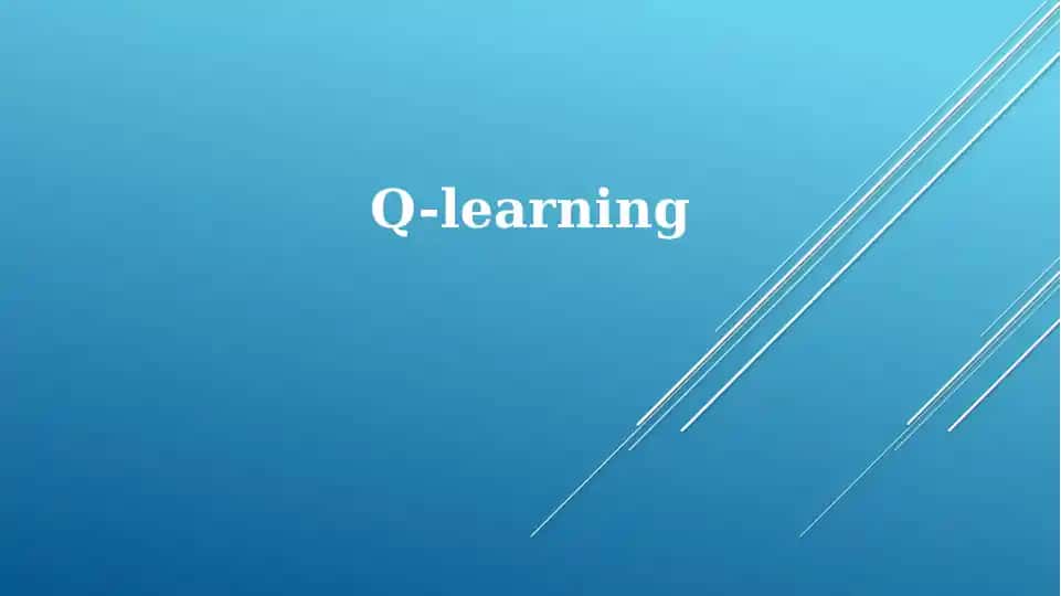 Q-o'rganish (Q-learning)