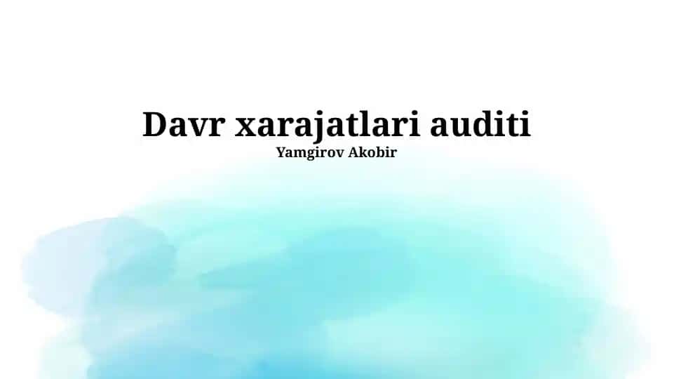 Davr xarajatlari auditi