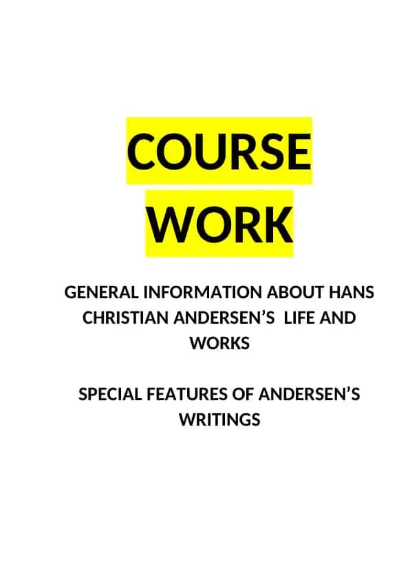 COURSE WORK
