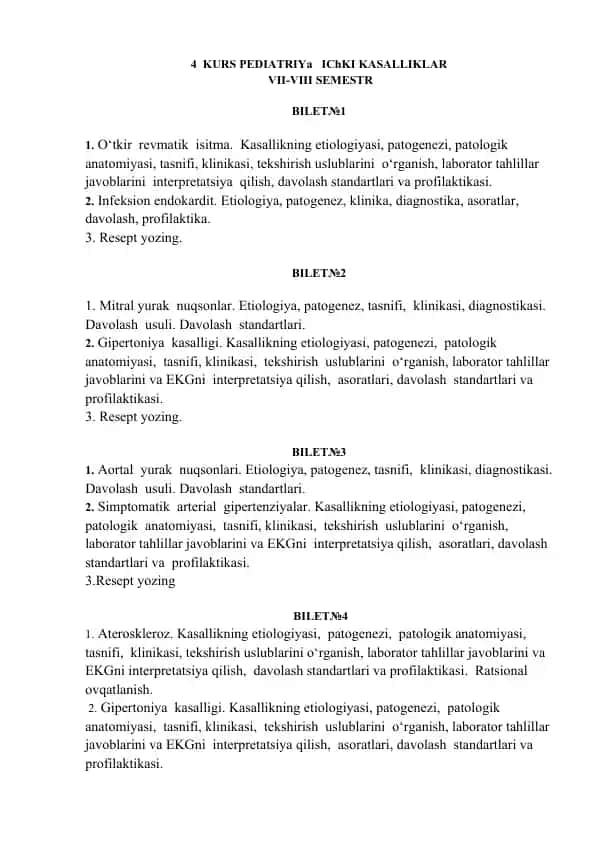 Pediatriya ichki kasalliklar