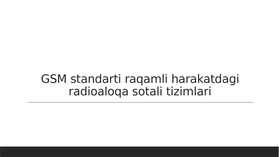 GSM standarti