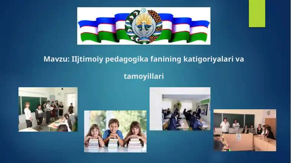 IIjtimoiy pedagogika fanining katigoriyalari va tamoyillari