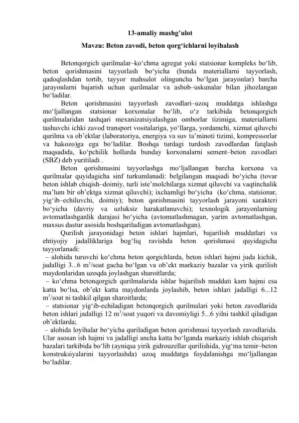 Betonqorgich qurilmalar