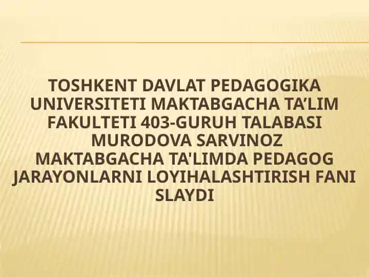 Tarbiyachi mahorati