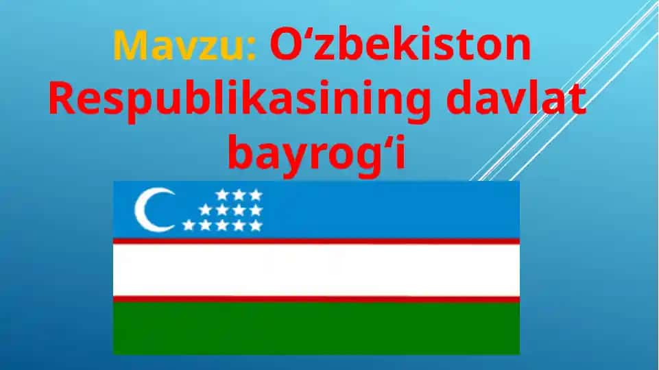 O‘zbekiston Respublikasining davlat bayrog‘i