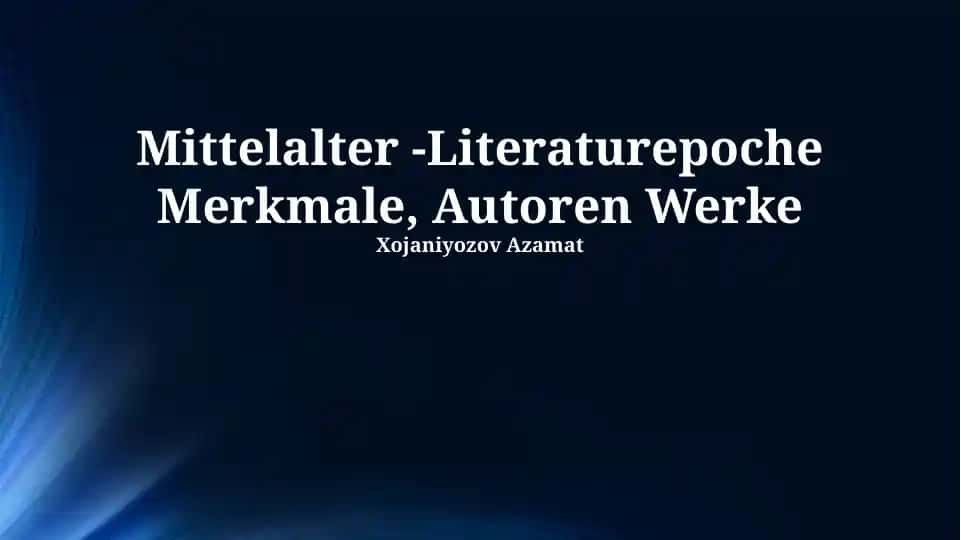 Mittelalter - Literatur Epochen Merkmale, Autoren und Werke