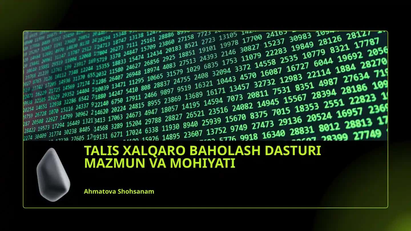 TALIS XALQARO BAHOLASH DASTURI