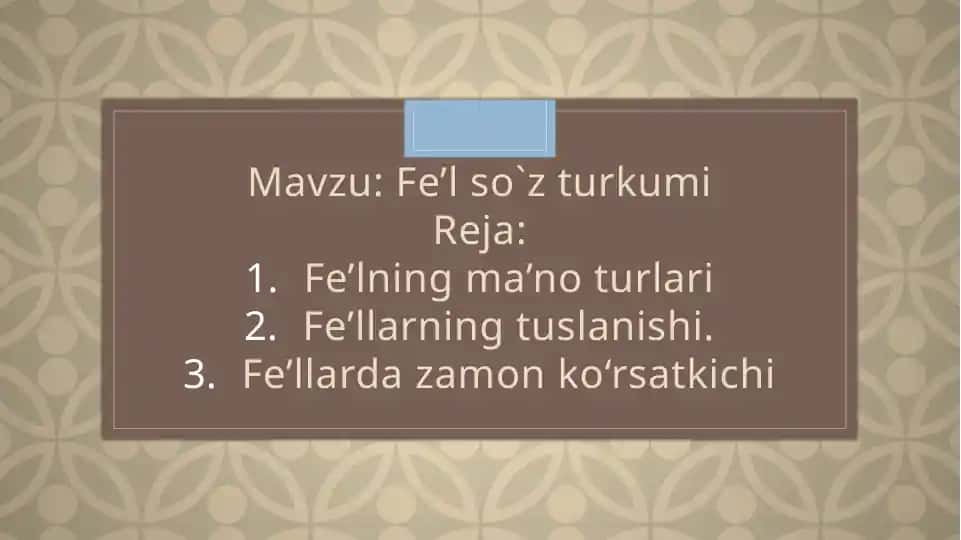 Fe’lso`zturkumi