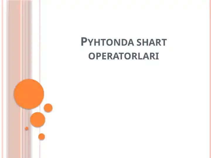 Pyhtondashartoperatorlari