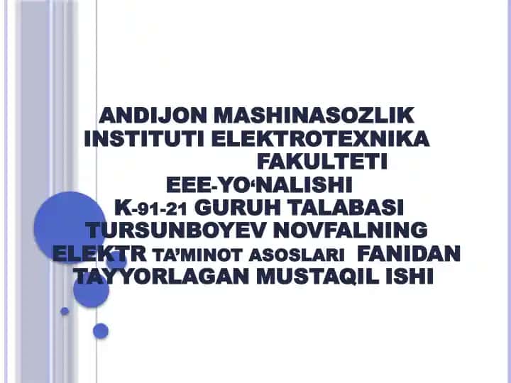 Tok va kuchlanish shakllarining nosimmetriyaligi va nosinusoidalligi