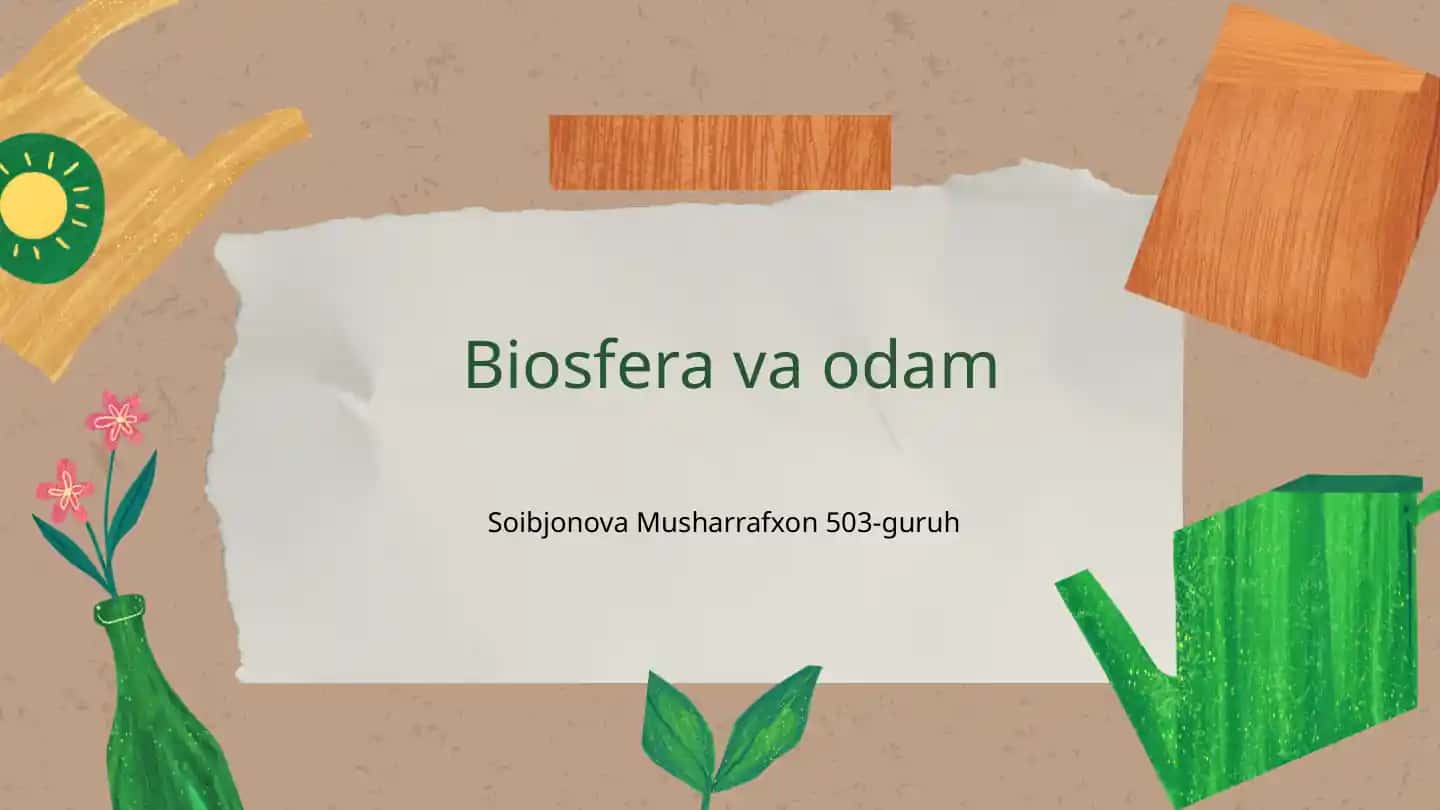 Biosfera va odam