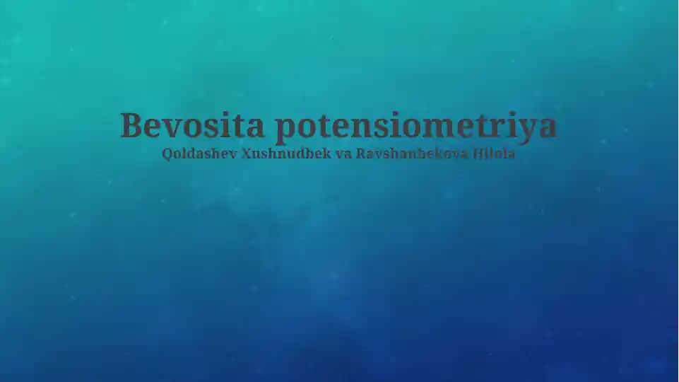 Bevosita potensiometriya