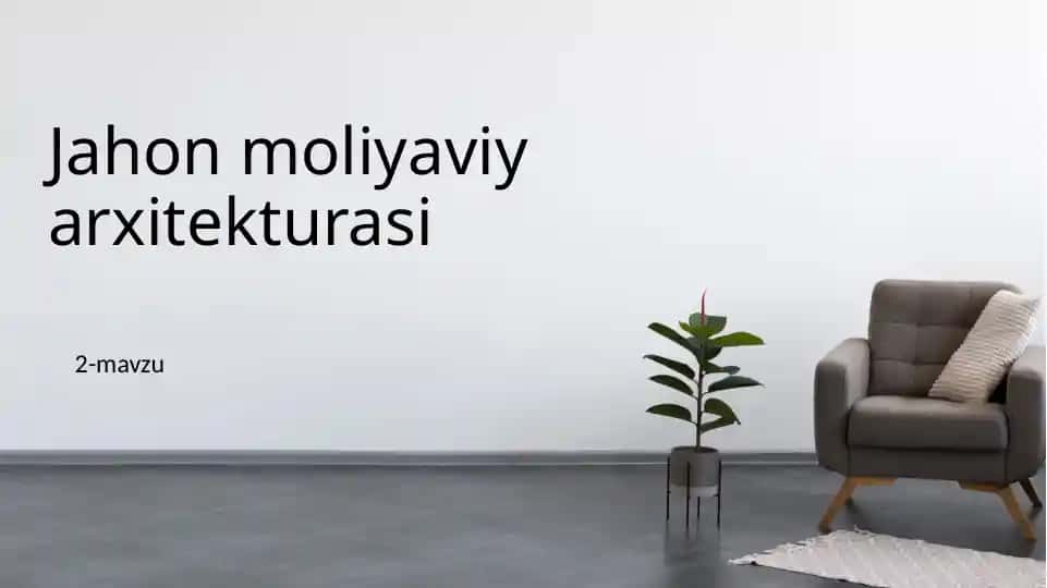 Jahon moliyaviy arxitekturasi