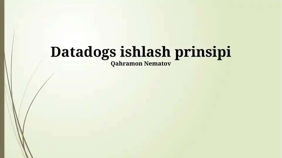 Datadog ishlash prinsipi