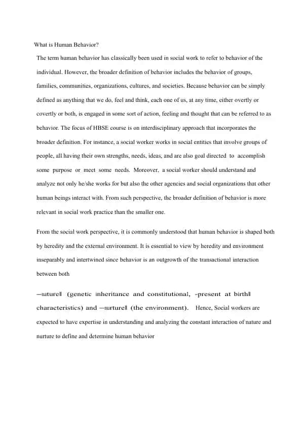 Human Behavior and Social Work Competencies Presentation