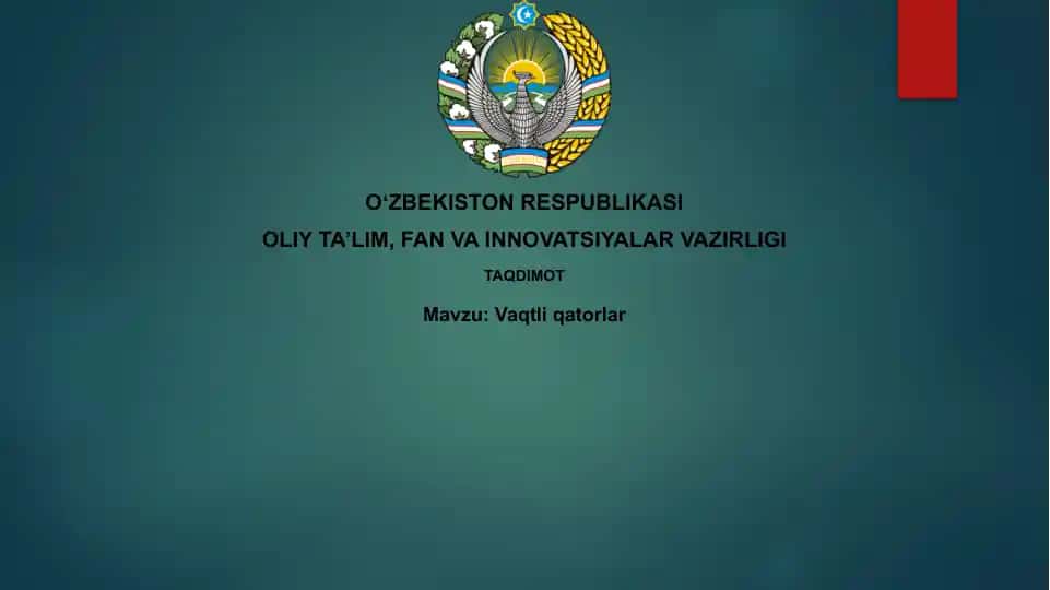 Vaqt seriyasi tahlili