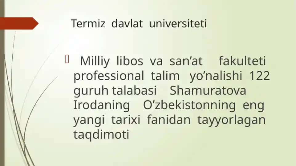 O‘zbekistonda Huquqiy Demokratik Davlat Qurilishi