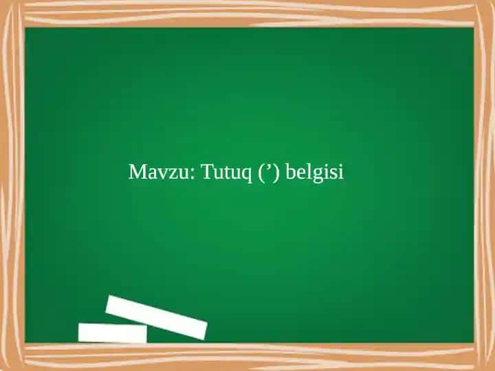 Tutuq belgisi 1-sinf Alifbe